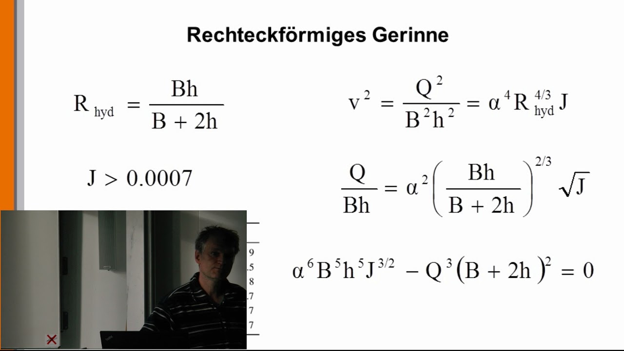 Fließgewässer 9: Die Fließformel von Gauckler