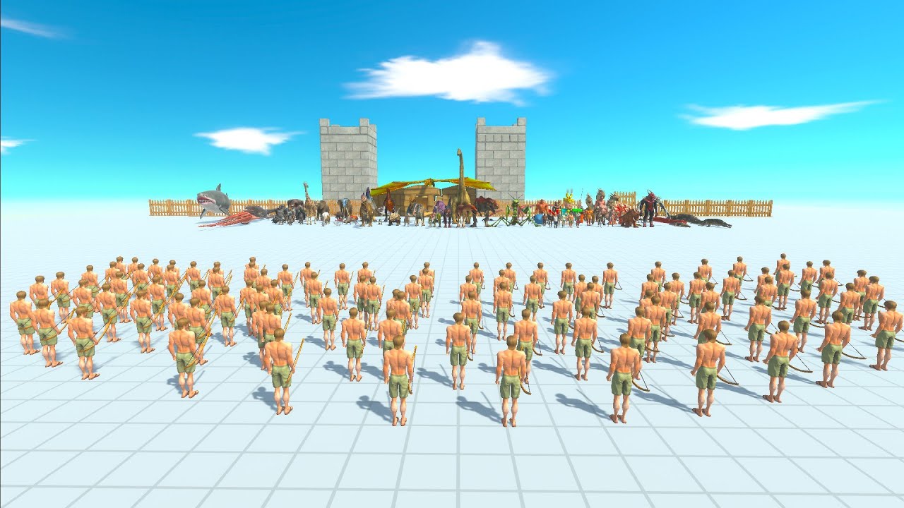 100 archers vs factions animal revolt battle simulator