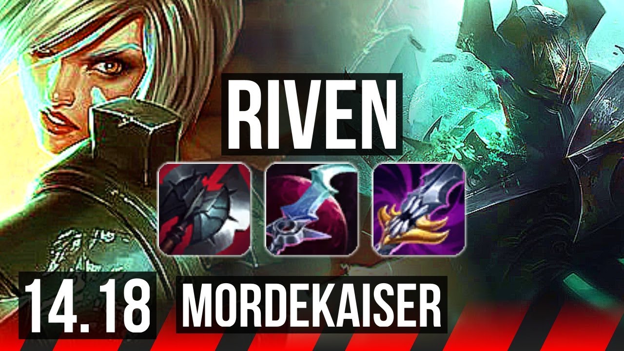 RIVEN vs MORDEKAISER (TOP) | Quadra, Godlike, 500+ games | EUW Diamond | 14.18