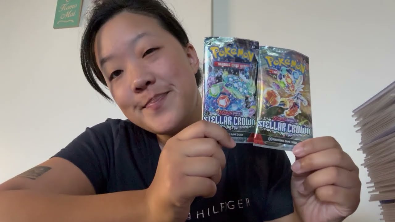 Open Stellar Crown Pokemon packs with me