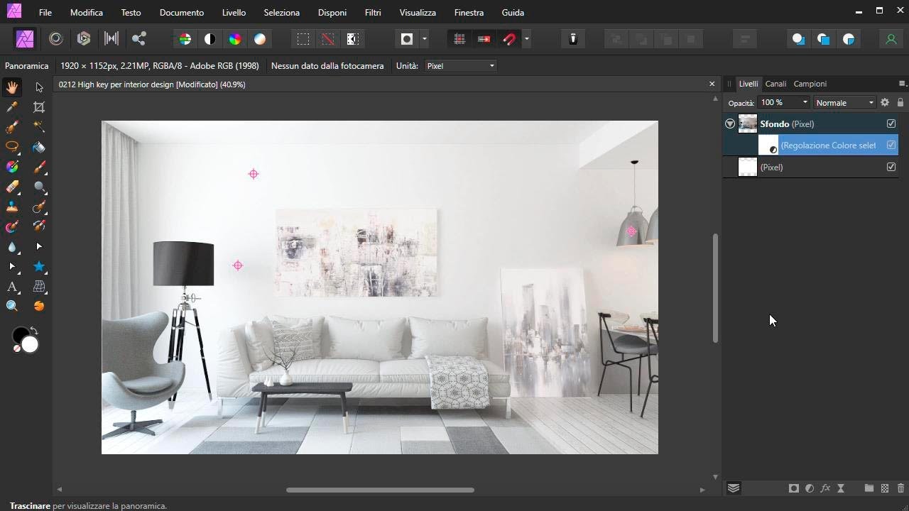 Effetto High Key in Affinity Photo