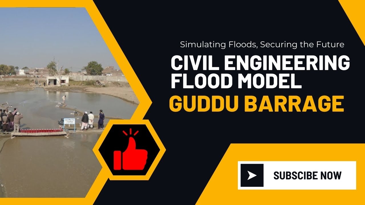 Civil Engineering Flood Model: Guddu Barrage Hydraulic Simulation (50k&ndash;1.1M Cusecs)