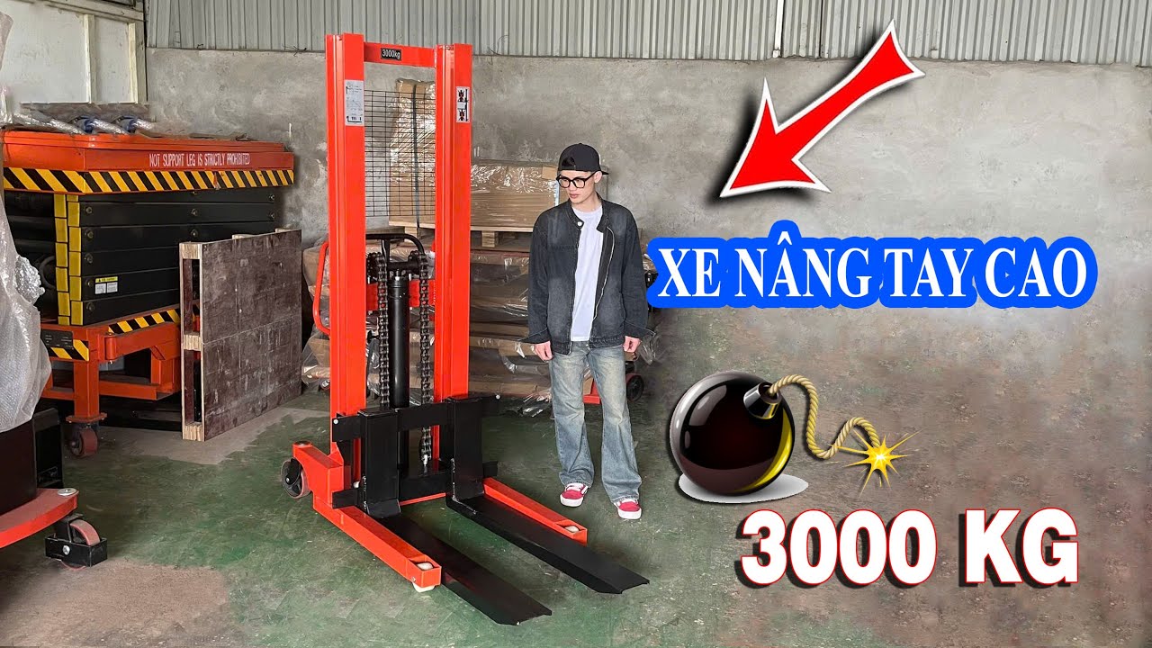 [Báo Giá] Xe Nâng Tay Cao 3 Tấn Nâng Cao 1.6M Niuli | 3 Ton Hand Pallet Truck