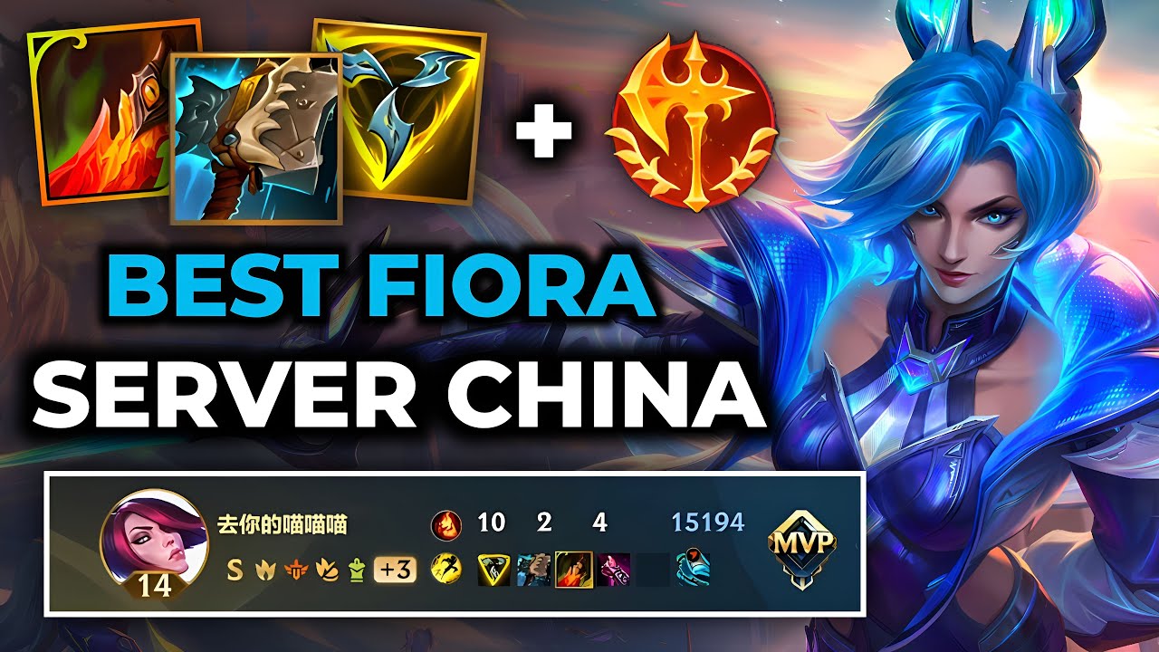 Fiora Wild Rift China - Build Runes Guide Patch 6.3g - Gameplay Fiora Season 19
