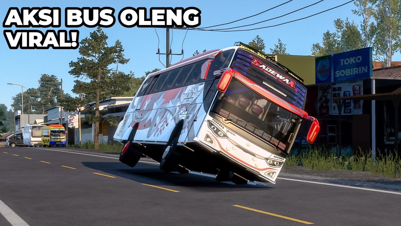 Kompilasi aksi bus oleng viral : suara basuri paling ikonik #ets2indonesia #basuribussid #busmania