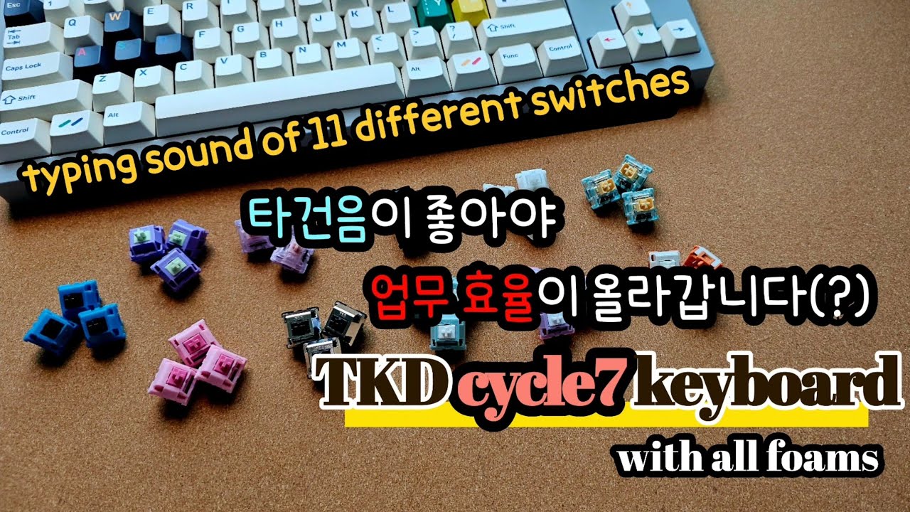 Cycle7 올폼 빌드 키보드 스위치 소리 비교해보자