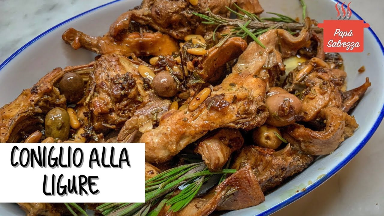 CONIGLIO ALLA LIGURE vera ricetta casalinga genovese