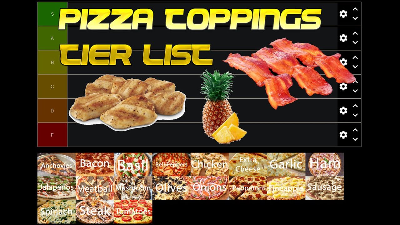 Pizza Toppings Tier List