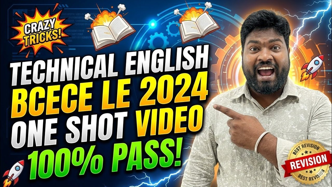 🎯 BCECE LE 2024 Technical English Full One Shot Class 🔥|