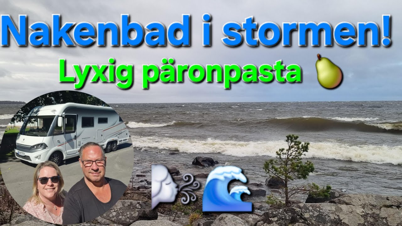 Storm, vinterbad & magisk päronravioli 🍐🌬️ – Husbilshelg vid Vänern
