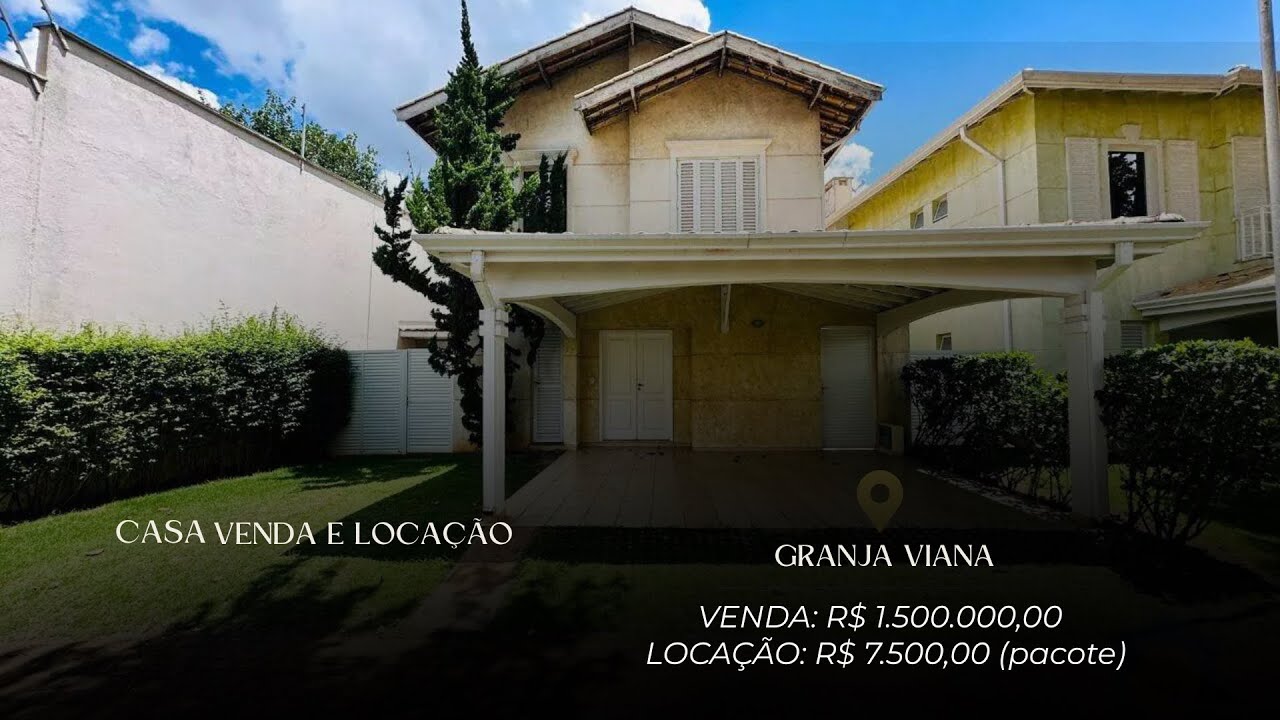 VENDA E LOCAÇÃO! Cond. Reserva da Granja - Granja Viana 