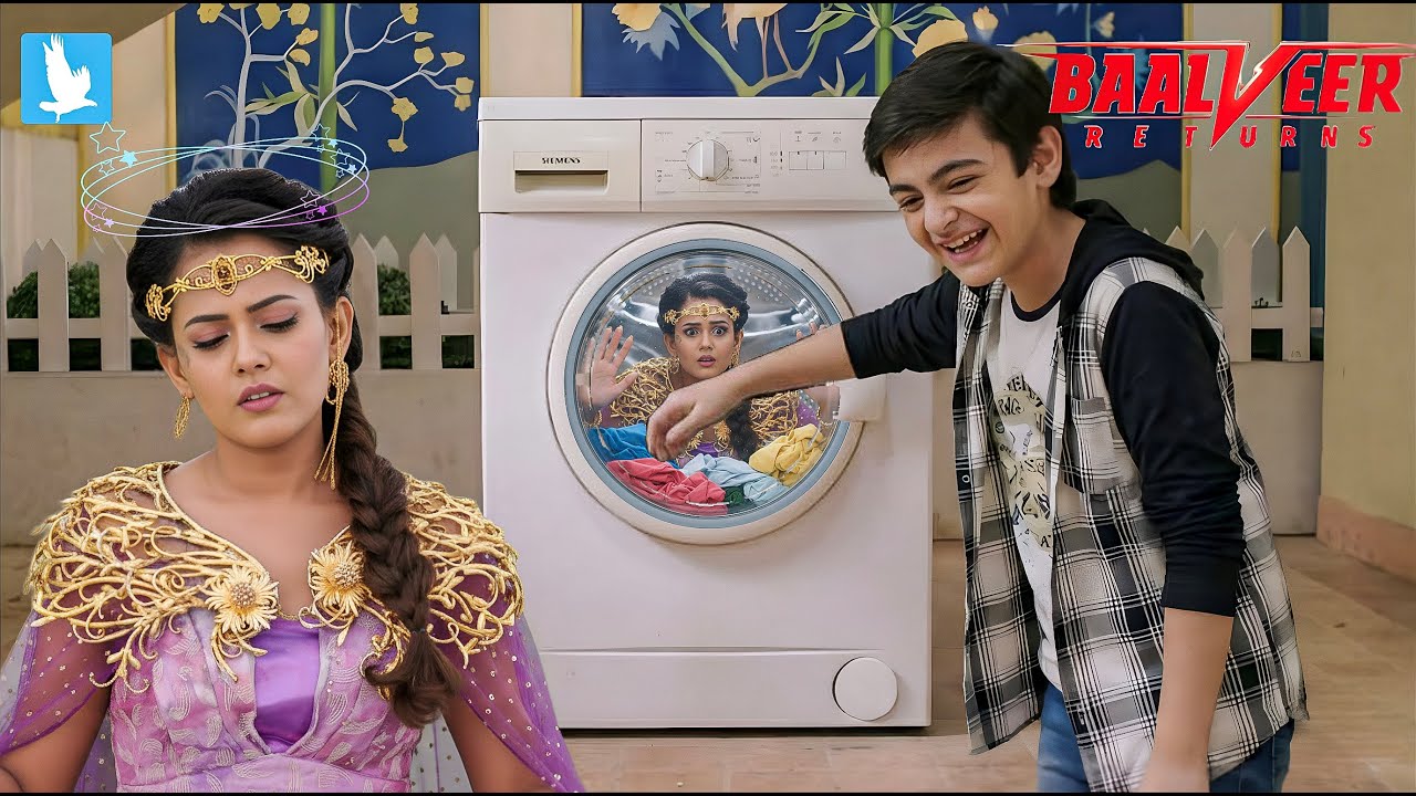 विवान की शरारत , ध्वनि परी को कपड़ों के साथ वॉशिंग मशीन में धो दिया || Baalveer Returns