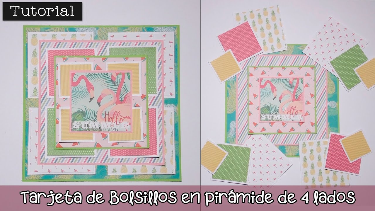 Tutorial: Tarjeta de Bolsillos en pirámide de 4 lados 💌🔺😍