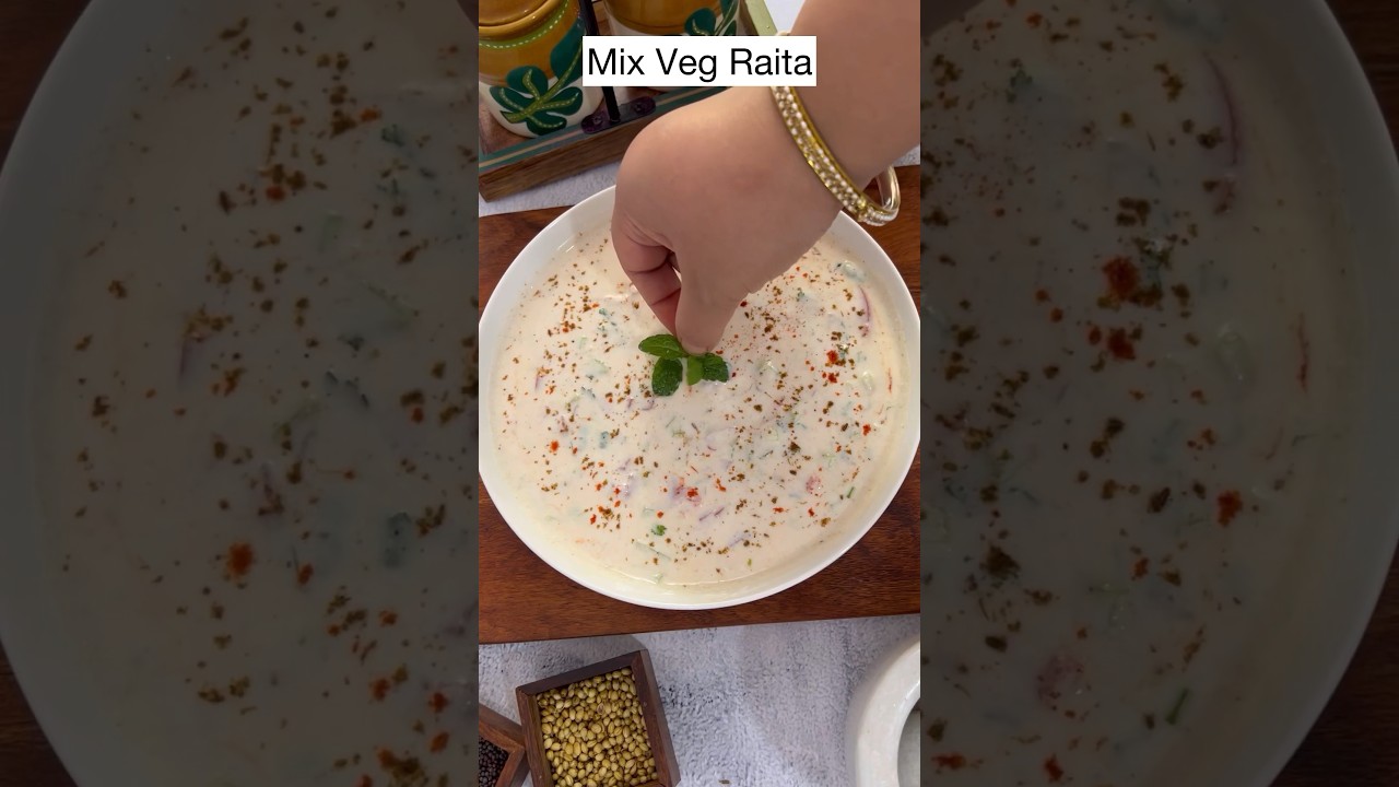 Mix Veg Raita ✨💯 #shortsviral #shorts #mixvegraita #raita #raitarecipes #ytshorts