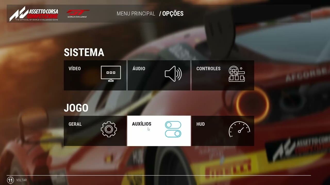 Configurações básicas para iniciar no Asseto corsa competizione ( áudio, vídeo, ajudas e volante)