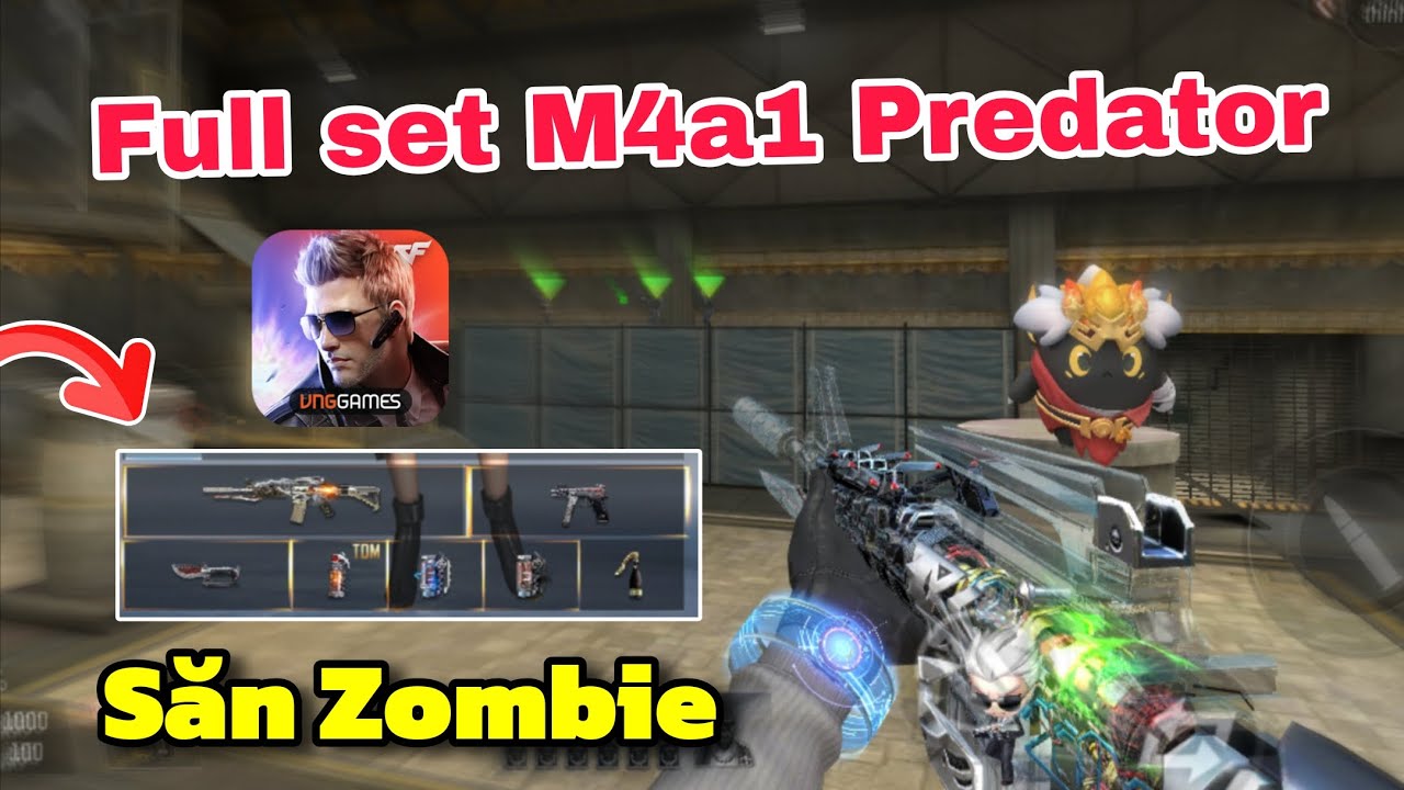 CF Mobile - Thử Cầm Full Set M4A1 Predator Và Nhân Vật VIP Vào Săn Zombie.