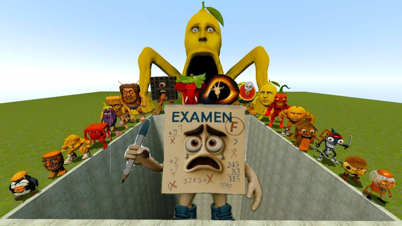 Итальянские мемы про мозги против боссов из Noo My Examen F в гигантской яме | Garry's Mod