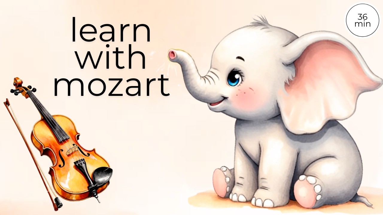 Learn Alphabet Numbers Colors Shapes | Calm 36min Compilation with Mozart & Vivaldi