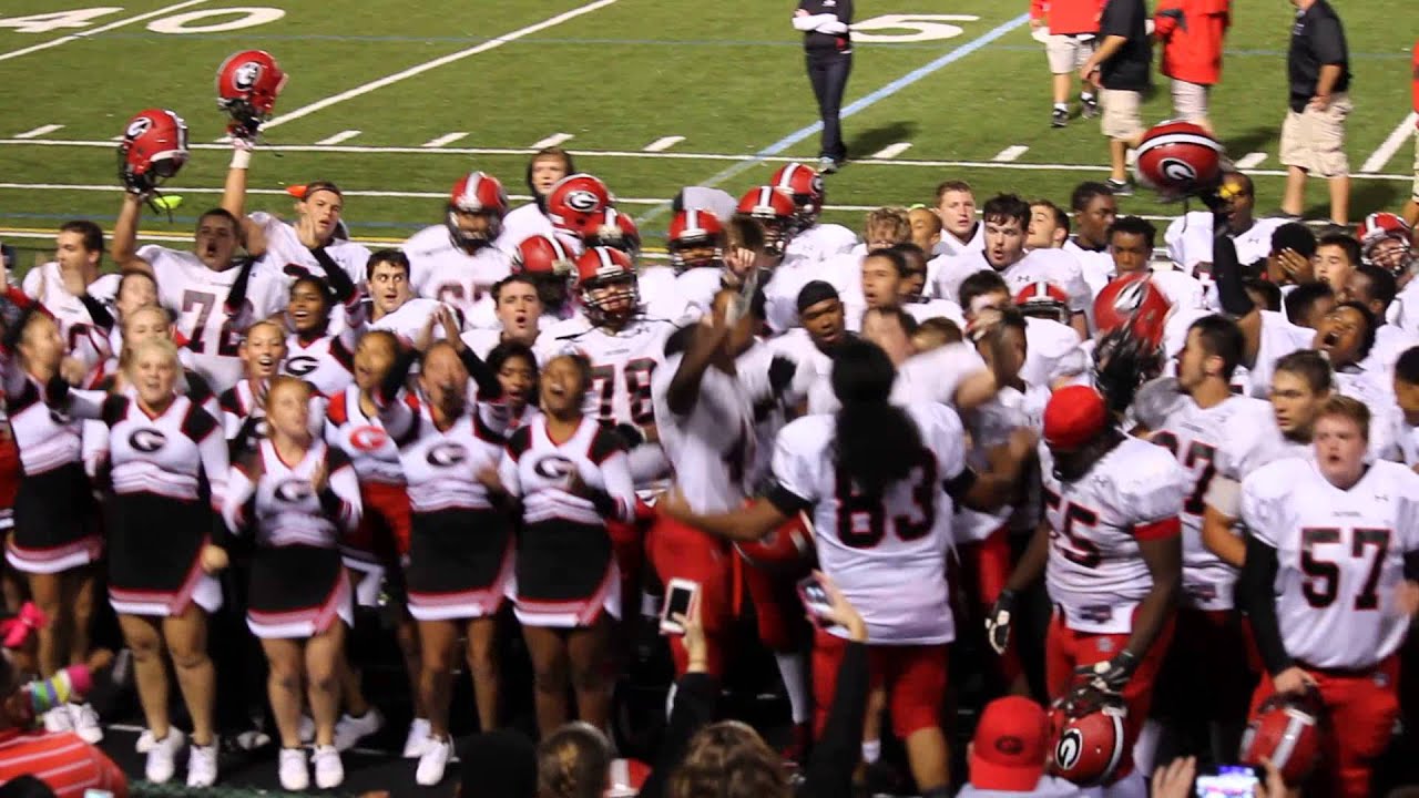 GMHS Cruiser Football Win over Westerville North! End of Game Celebration!