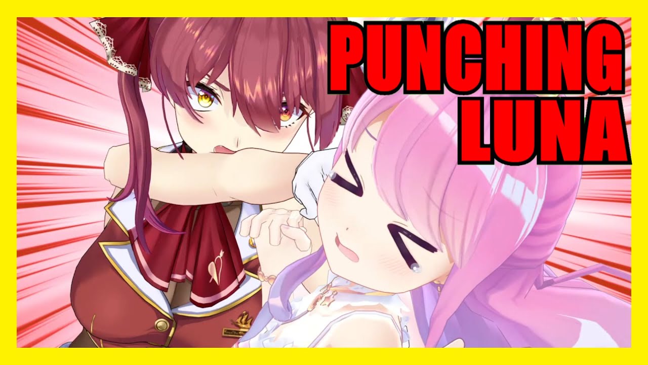 【Hololive】Marine Punching Luna【Eng Sub】