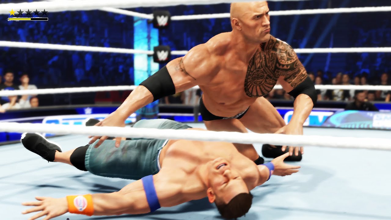 WWE 2K24 - The Rock vs John Cena - Gameplay (PS5 UHD) [4K60FPS]