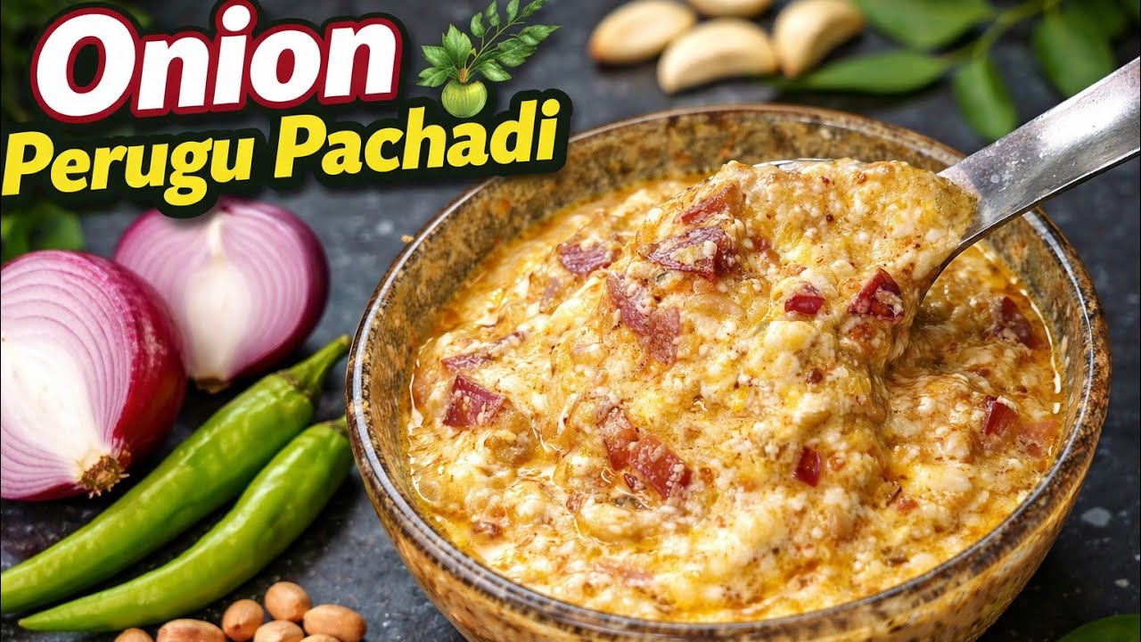 🧅 ఉల్లిపాయ పెరుగు పచ్చడి – 5 నిమిషాల్లో సూపర్ టేస్ట్!|onion perugu pachadi#pachadi #curd #food #yt 