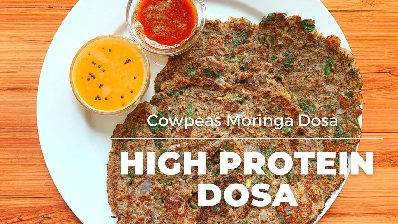 Karamani Murungai Keerai Adai | Cowpeas Moringa Dosa | High Protein Dosa | How to make adai