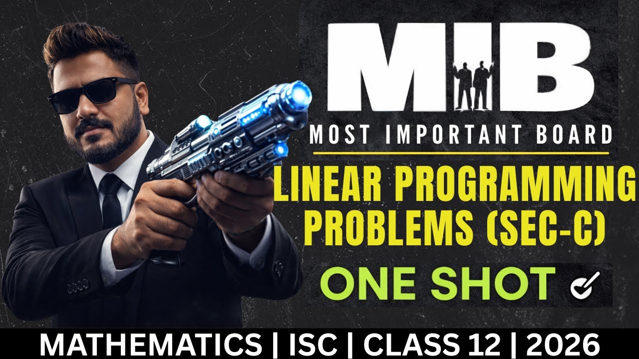 MIB – Most Important Board Questions | Linear Programming Problems Section C | ISC Class 12 Maths