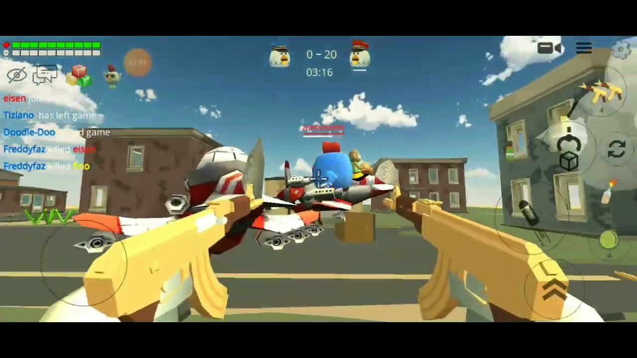 me playing chicken gun! part 2