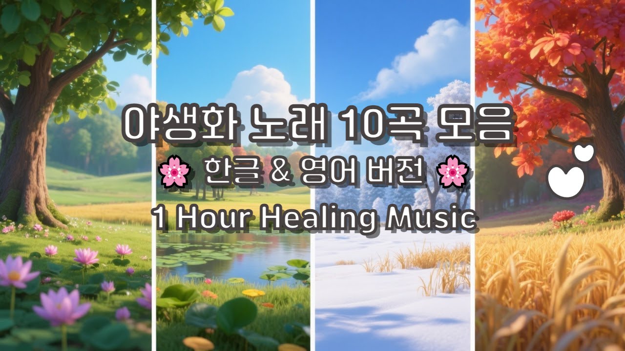 #야생화 [Full Album] 야생화 노래 10곡 모음 🌸 한글 & 영어 버전 (1시간 힐링 음악)