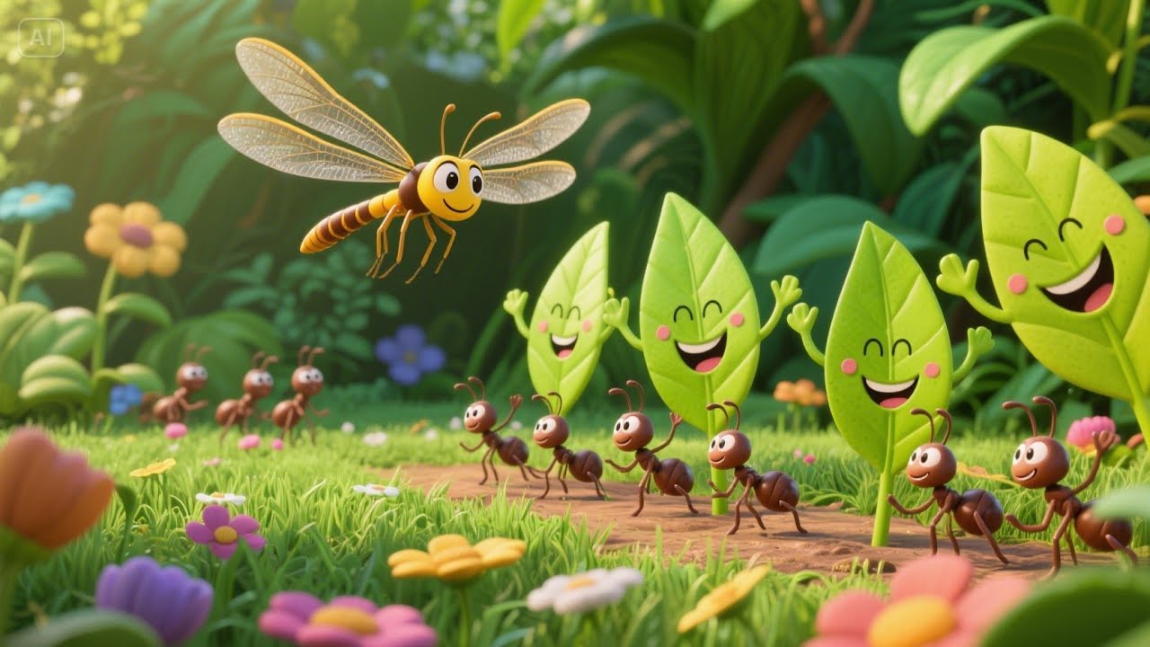 Itsy Bitsy Dragonfly | Fun Nature & Insect Song for Kids | Nursery Rhymes & Learning Songs