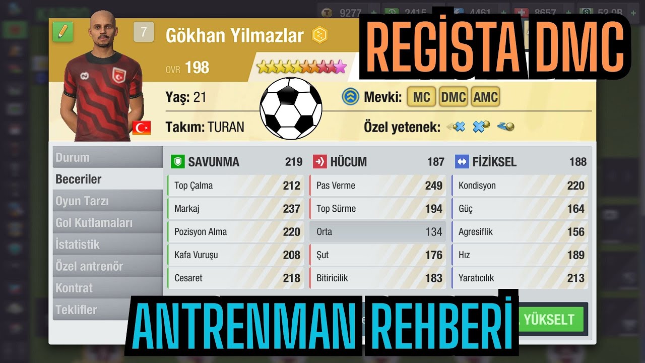 Top Eleven Regista DMC Geliştirme Rehberi