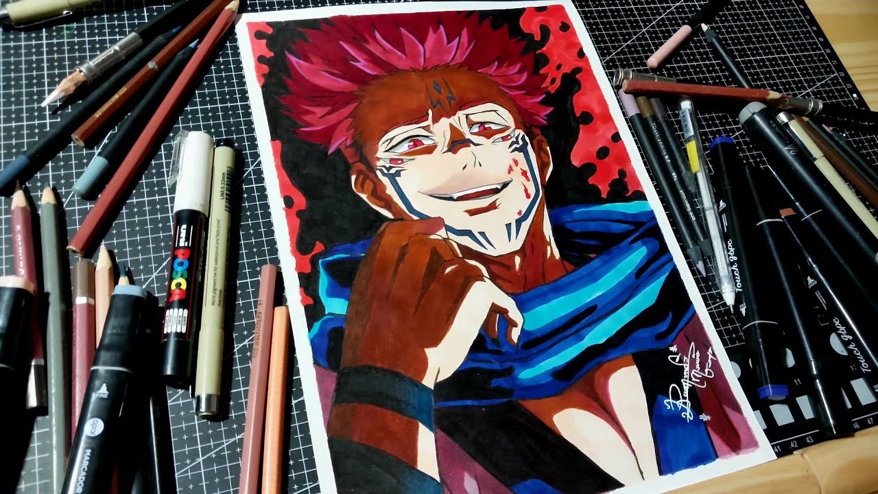 PASSO a PASSO  como desenhar RYOMEN SUKUNA 