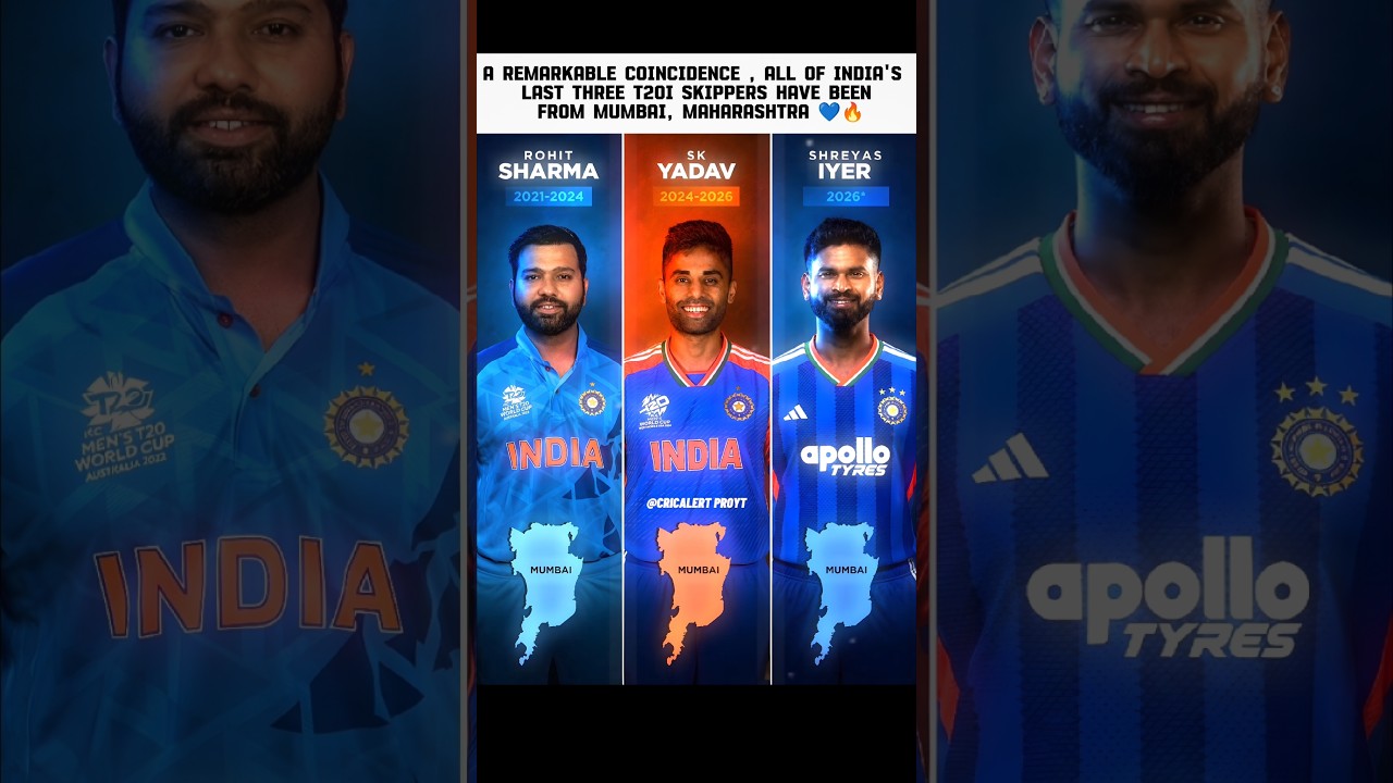 India's Last Three Captains Have Been From Mumbai , Maharashtra 🔥 | #suryakumaryadav #rohitsharma #