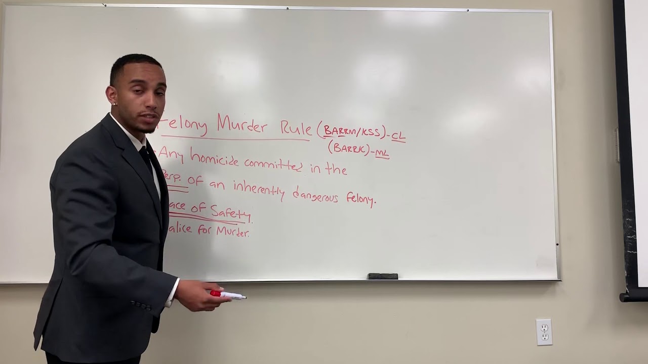 Felony Murder Rule explained- Criminal Law