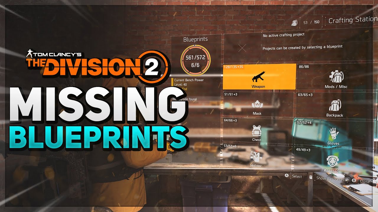 *NEWS UPDATE* MISSING BLUEPRINTS! How Many Do You Have? - The Division 2: Crafting Blueprints...