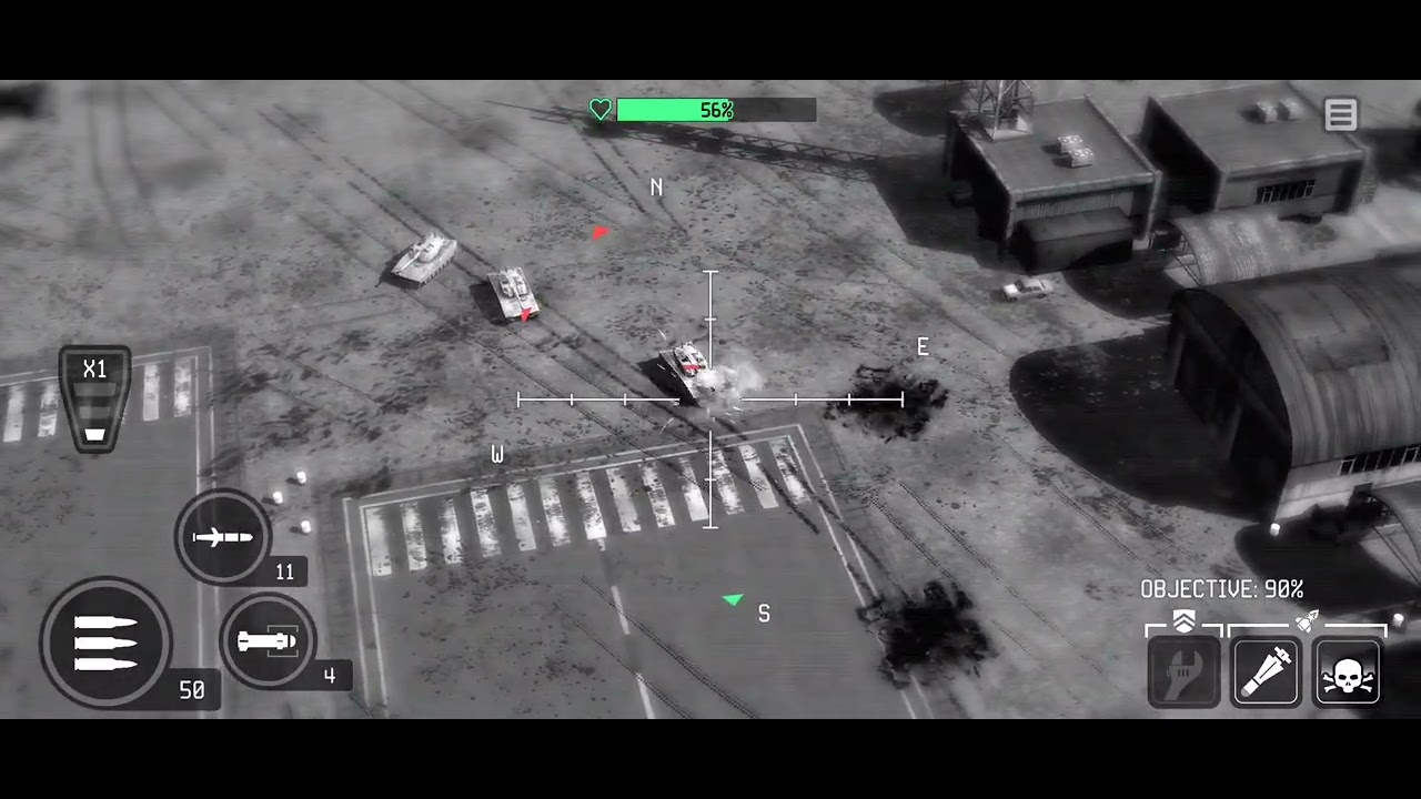 3 vehicle with 1 shot tried War Drone