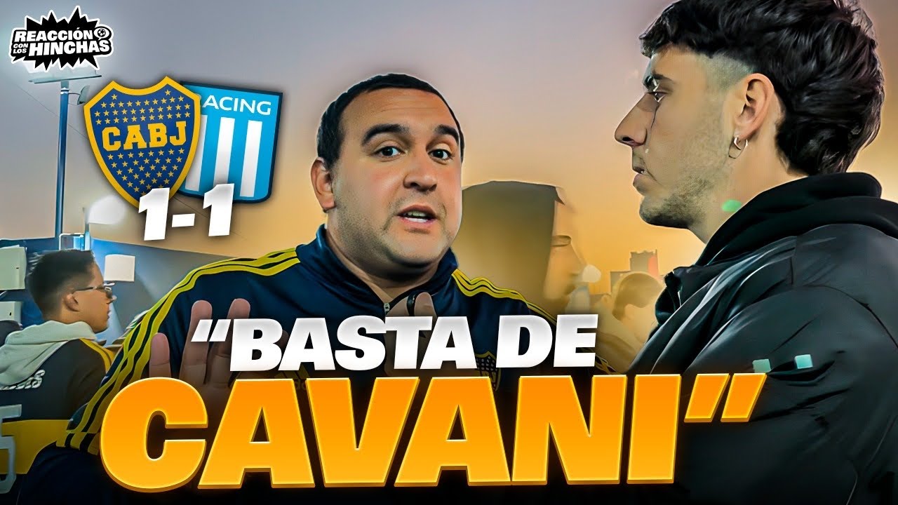 REACCIÓN CON LOS HINCHAS / BOCA 1-1 RACING 