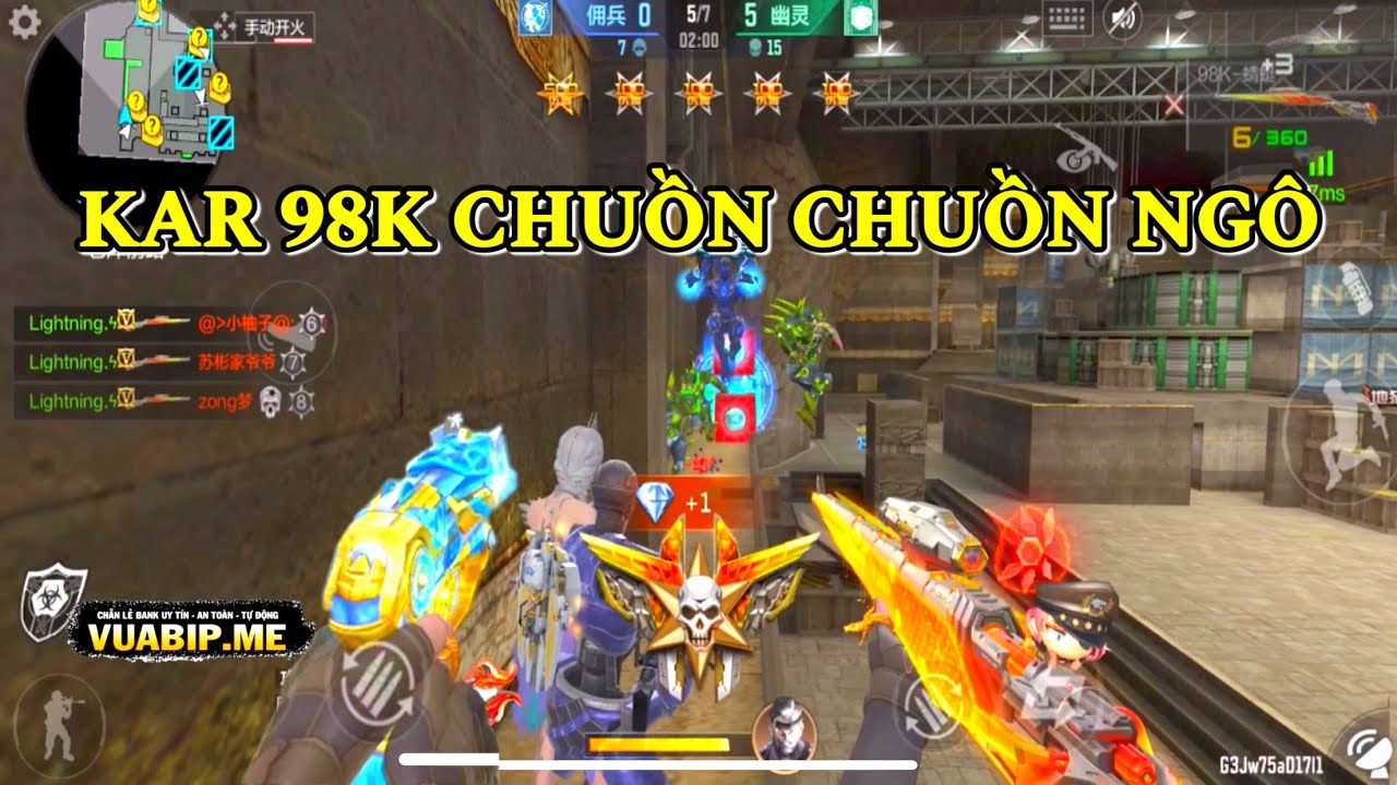 CF Mobile | Kar-98k (VIP) Chuồn Chuồn Ngô Buff Quá Mạnh Bắn Không Cần Ngắm Trong Zombie | Tường CT
