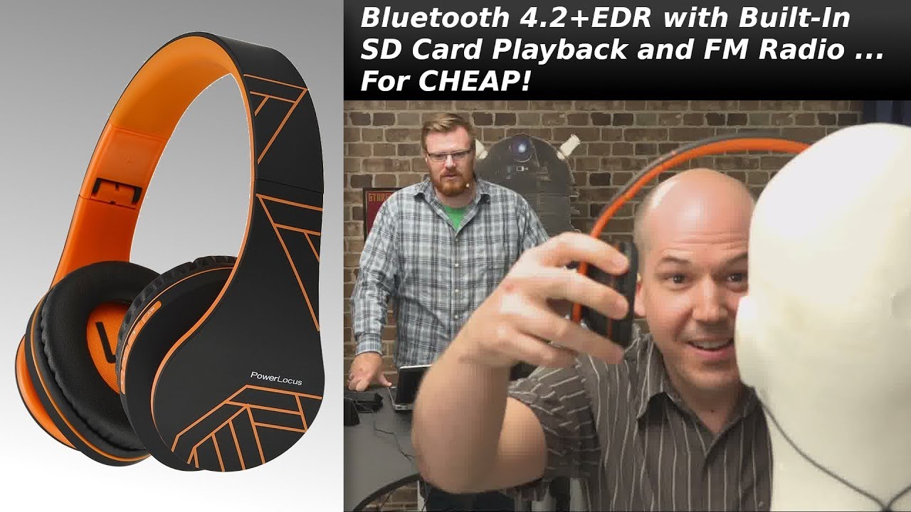 Unboxing PowerLocus Bluetooth 4.2+EDR Headphones with SD Card Playback and FM Radio for Under $30