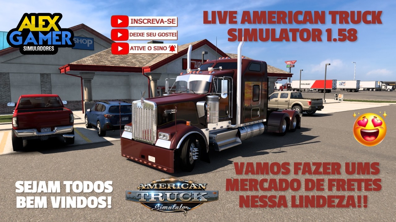 AMERICAN TRUCK SIMULATOR 1.58 MAPA ORIGINAL CARGAS NORMAIS E DINÂMICAS SÓ BORA! #shorts #liveshorts