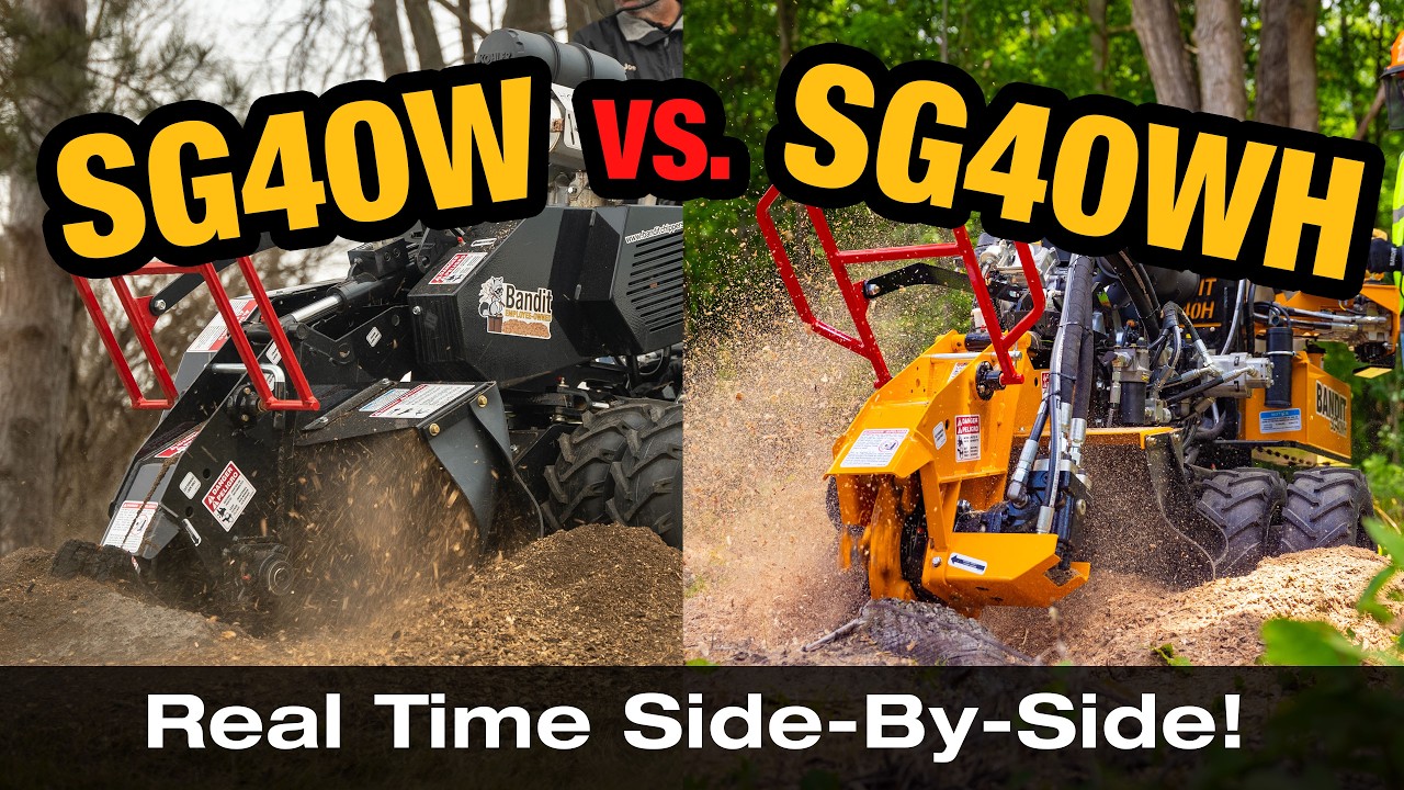 SG40W VS. SG40WH: Head to head, side by side stump grinder comparison in REAL TIME!