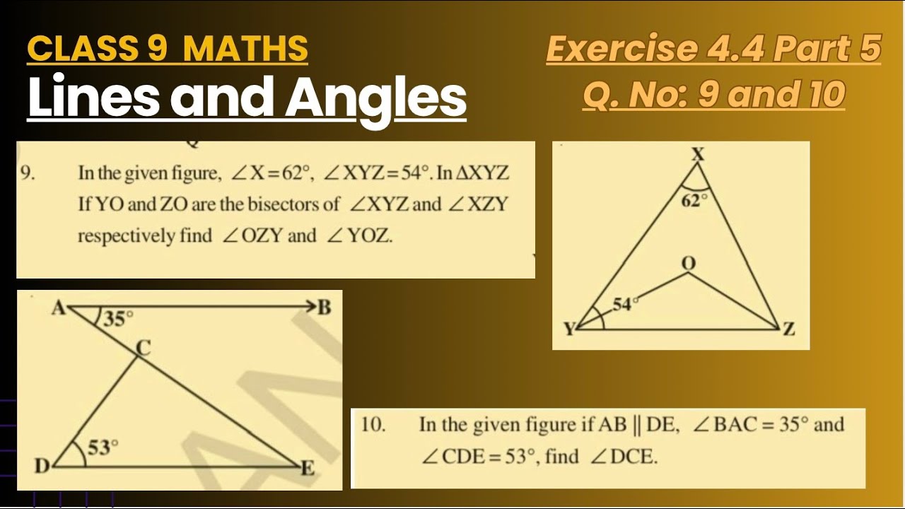 “LINES AND ANGLES” Class 9 Maths Chapter 4 Exercise 4.4 Part 5 || #maths 