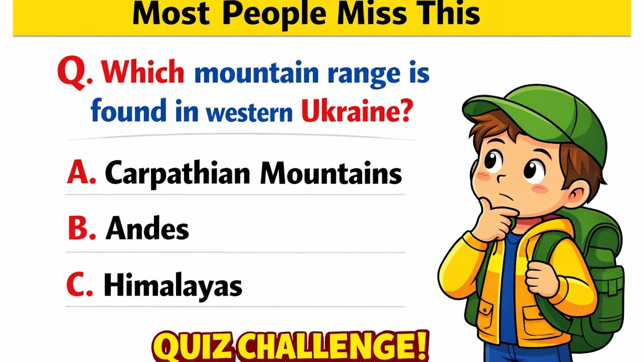Ukraine Quiz Challenge 🇺🇦 | 50 General Knowledge Questions (4 Options) | How Many Can You Get Right?