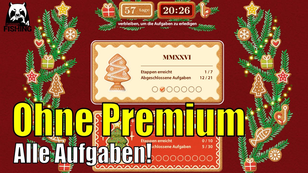 Russian Fishing 4 - NEWS - Alle Non Premium Aufgaben 2025 Weihnatsaufgaben ohne Premium #rf4