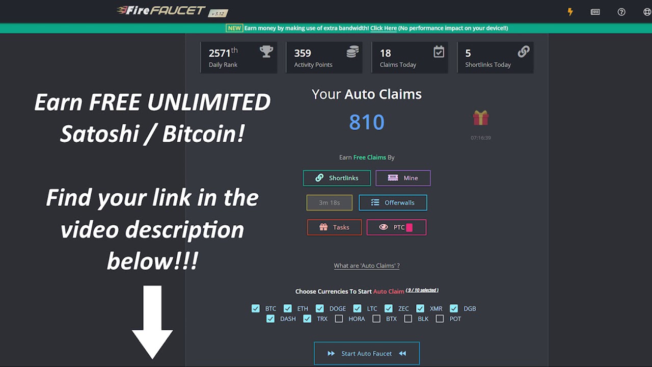 💰BEST BITCOIN AUTOFAUCET EARN FREE UNLIMITED CRYPTO WITH FIREFAUCET! Link in description below!⬇️