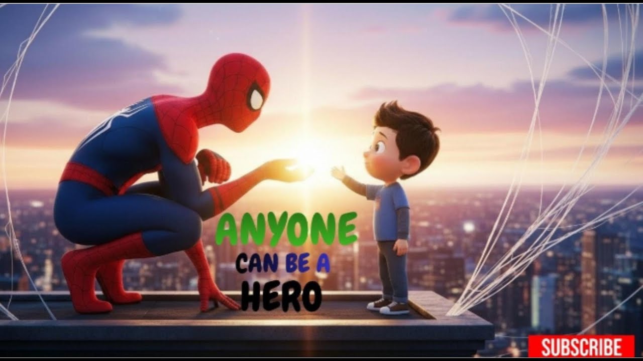 Anyone can be a hero   #animation #kidsvideo #spiderman #3danimation #kids #hero