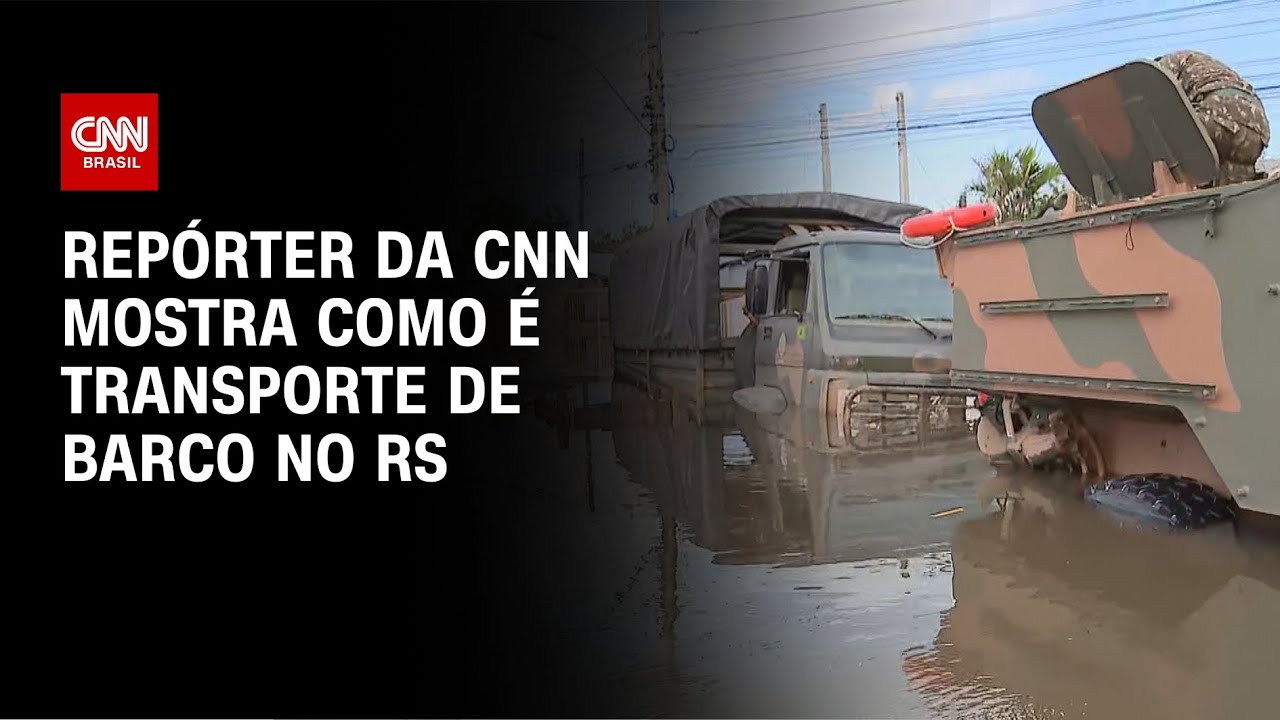 Repórter da CNN mostra como é transporte de barco no RS | AGORA CNN