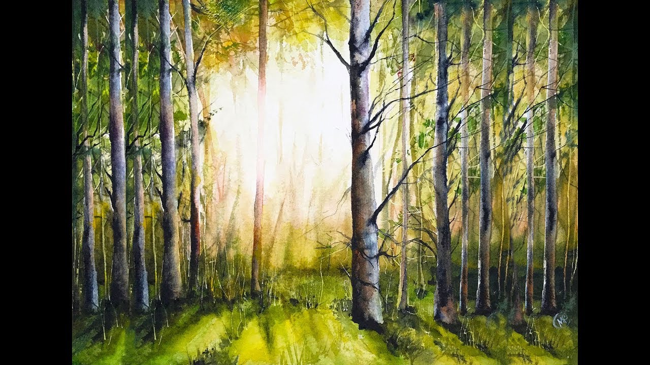 Forest Painting Watercolor Tutorial