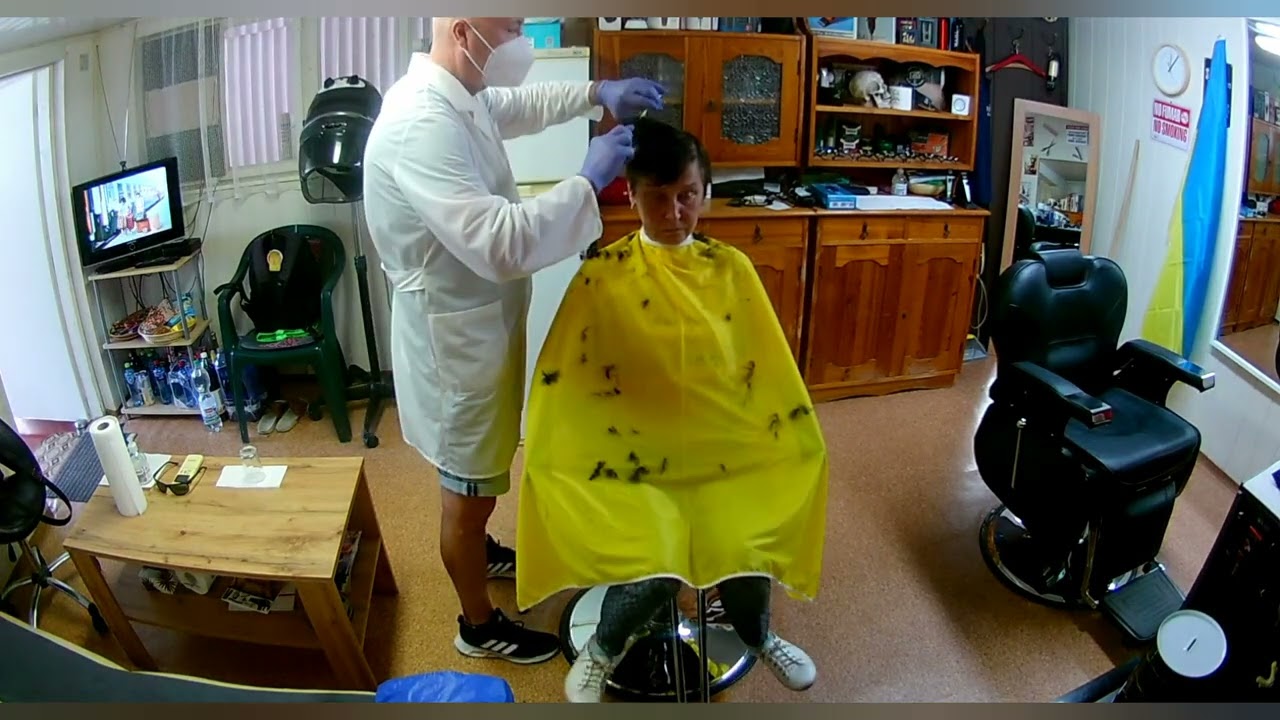 Woman punished with short haircut at barber ✂️💈